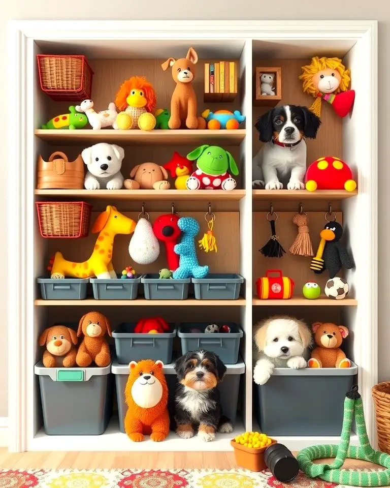 Dog Toy Storage Wall