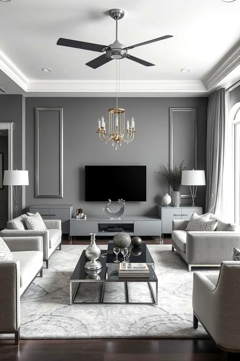 Contemporary Gray with Metallic Touches