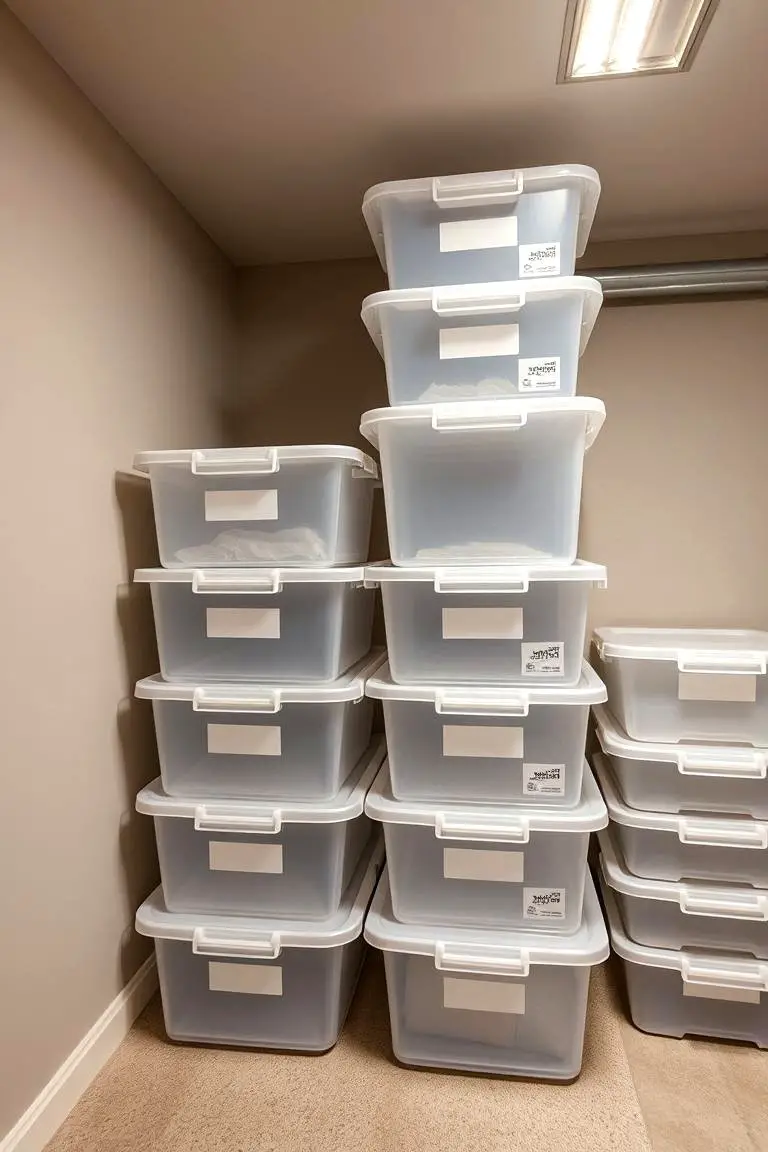 Clear Plastic Storage Bins