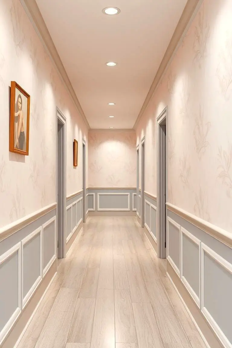 Soft Pastel Hues for a Serene Hallway