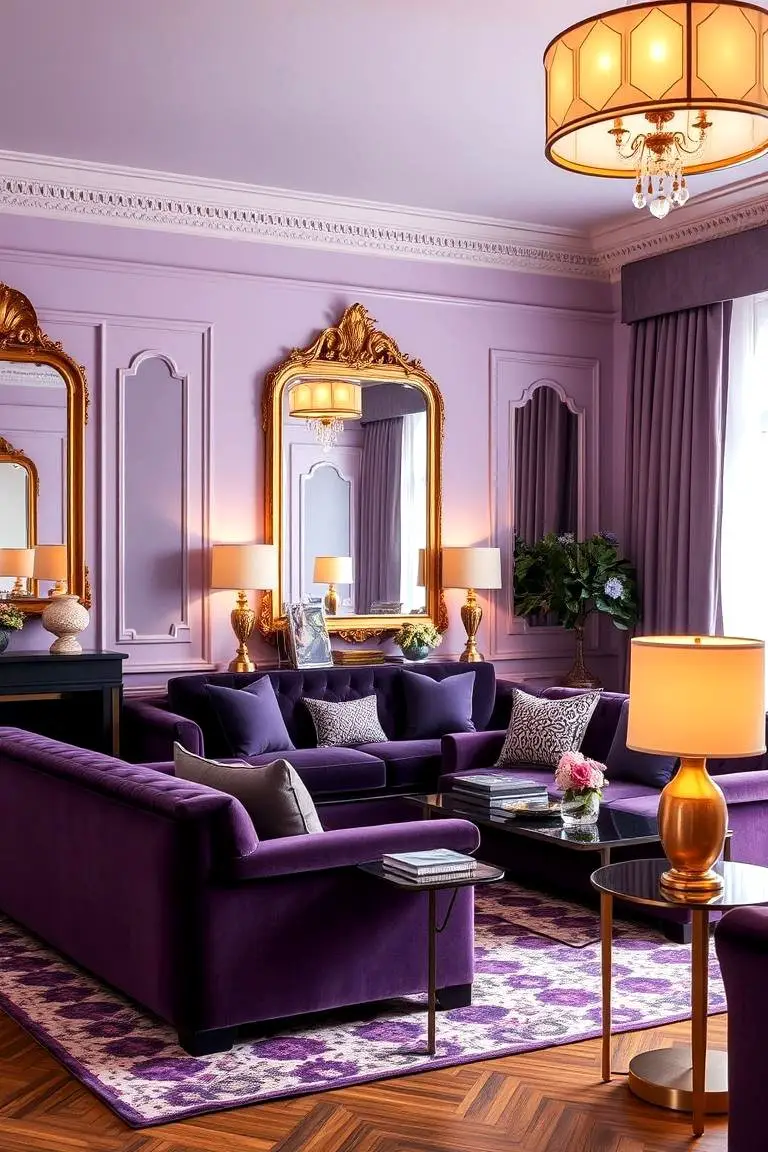 Deep Violet and Soft Lavender