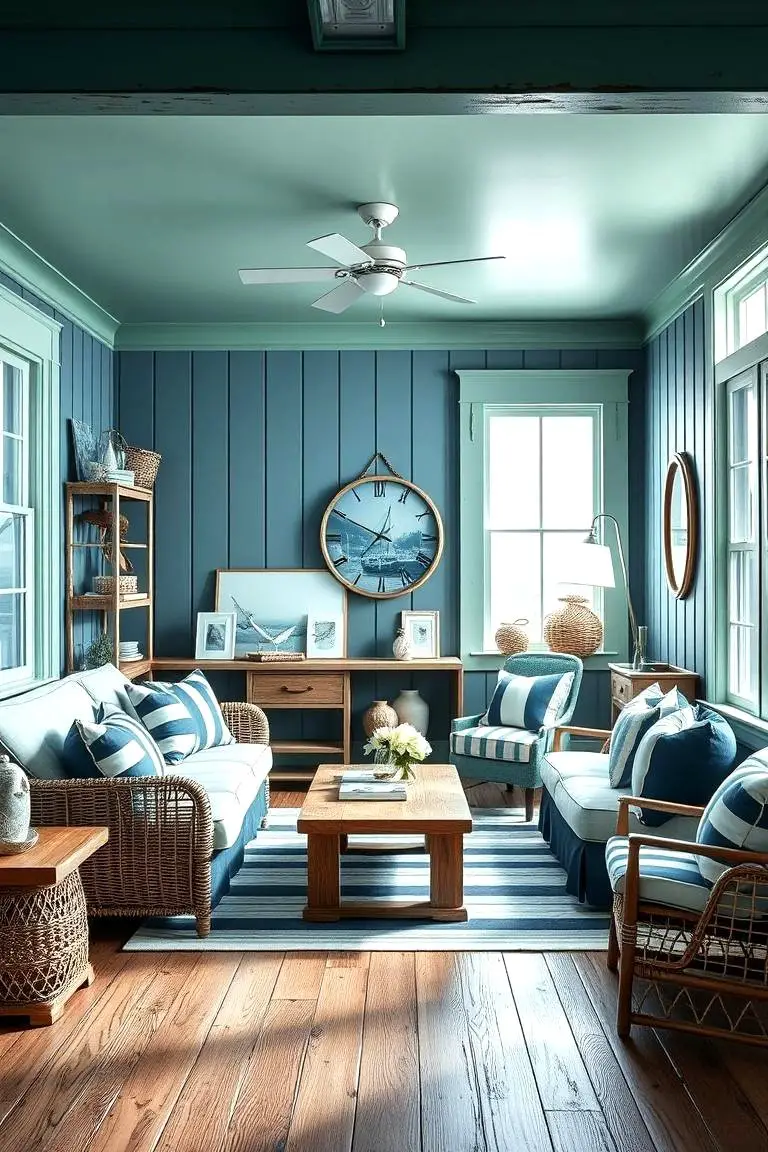 Nautical Blue & Seafoam Green