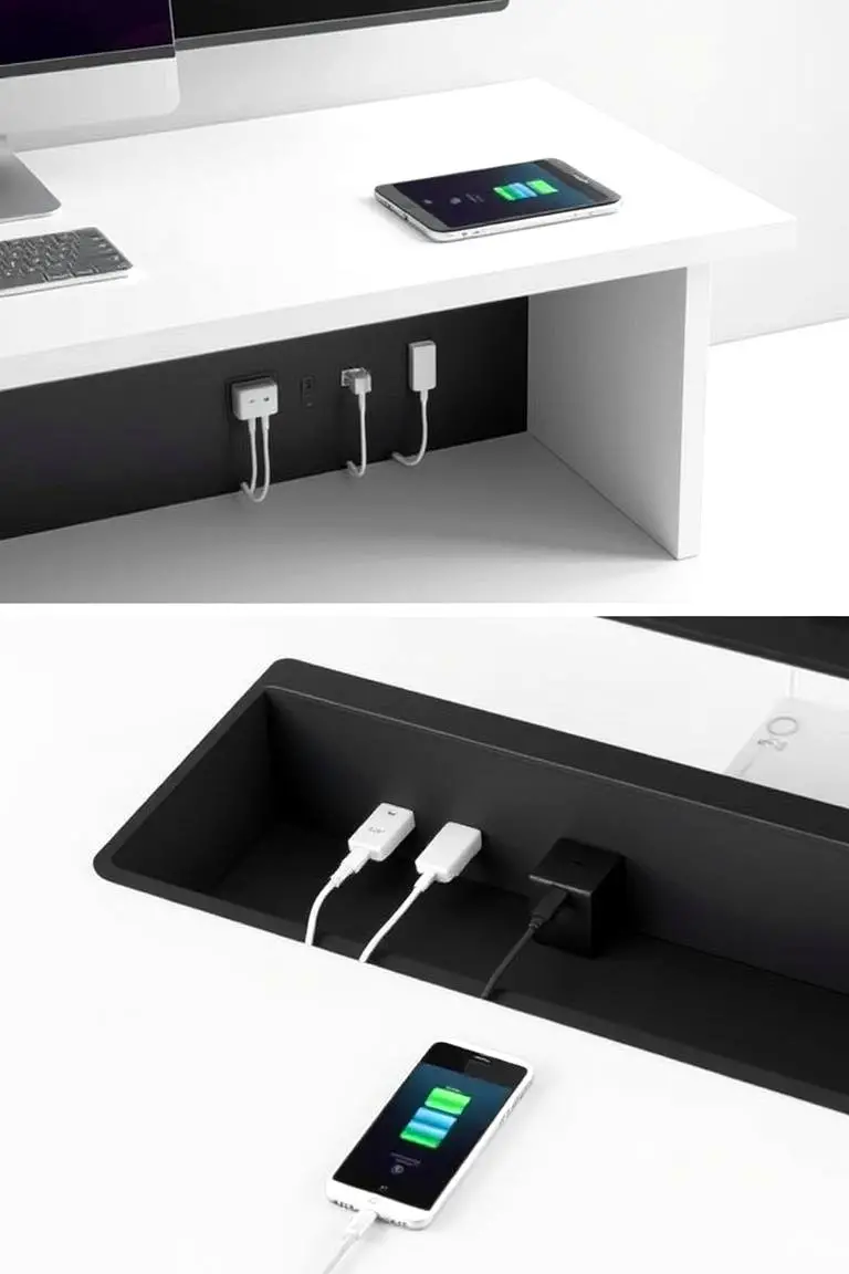 Built-in Charging Station Desk