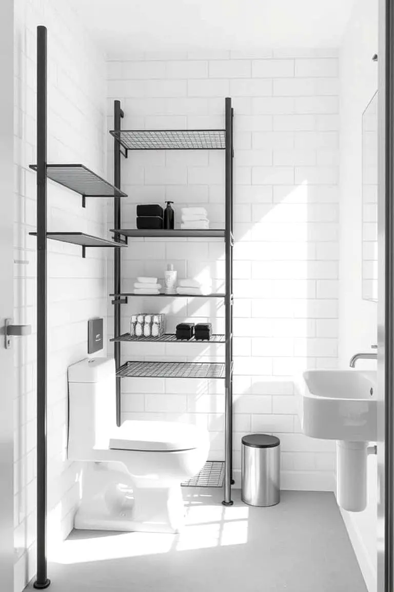 Minimalist Metal Shelving