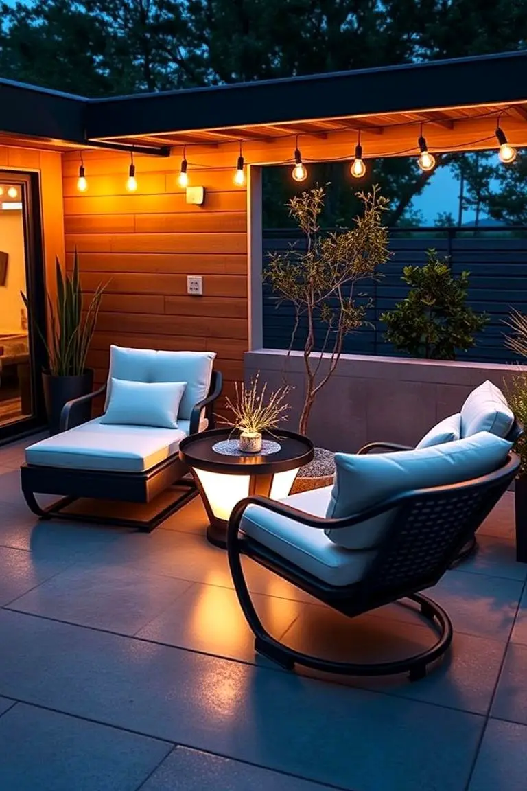 Smart Outdoor Furniture with Tech Features