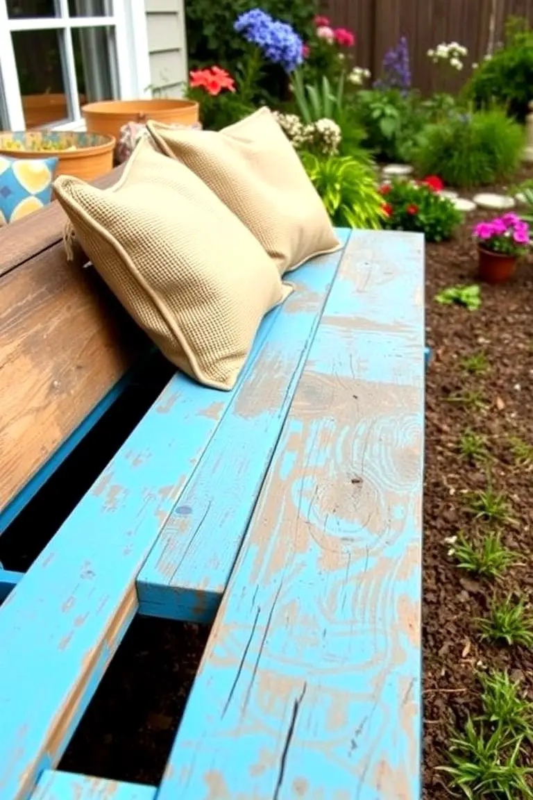 Upcycled Pallet Garden Bench