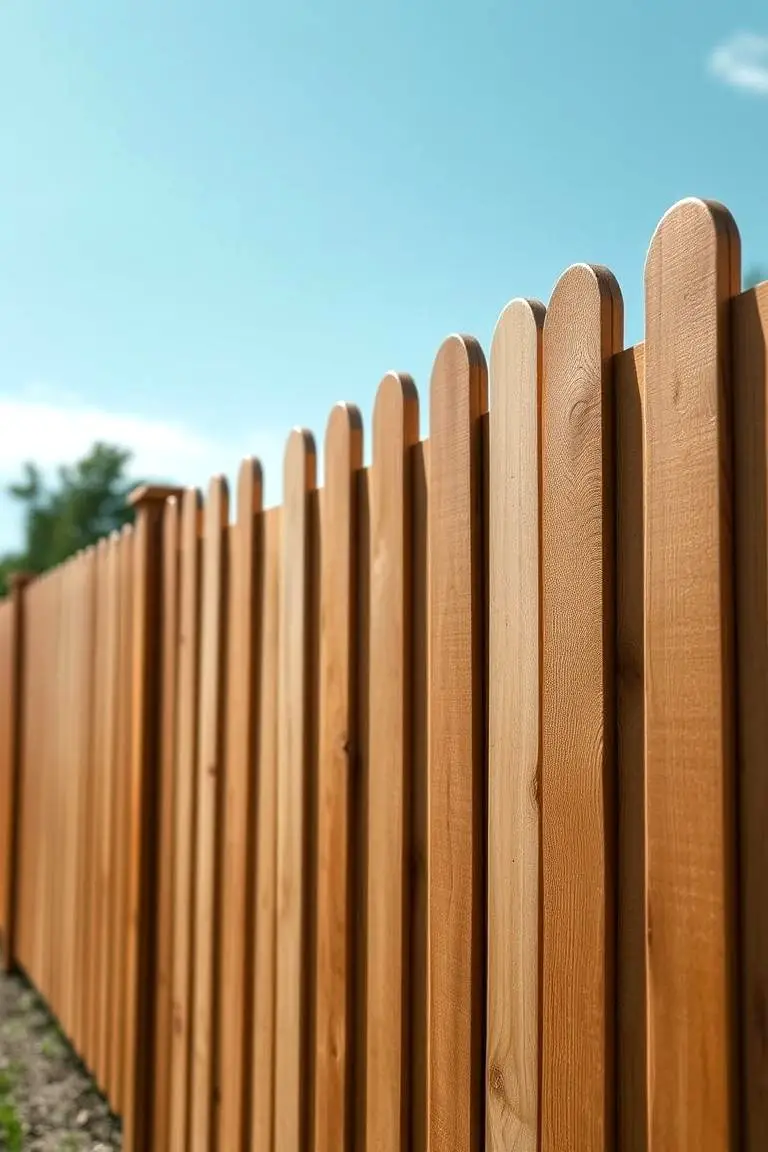 Cedar Fence with Natural Finishes