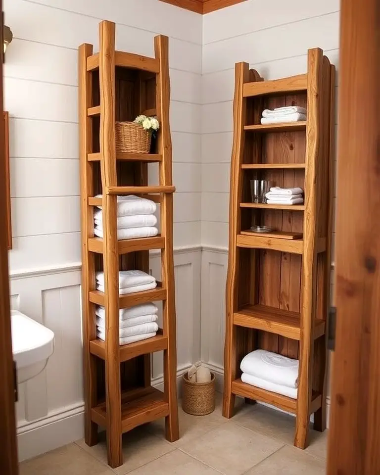 Ladder-Style Cabinets for a Rustic Charm