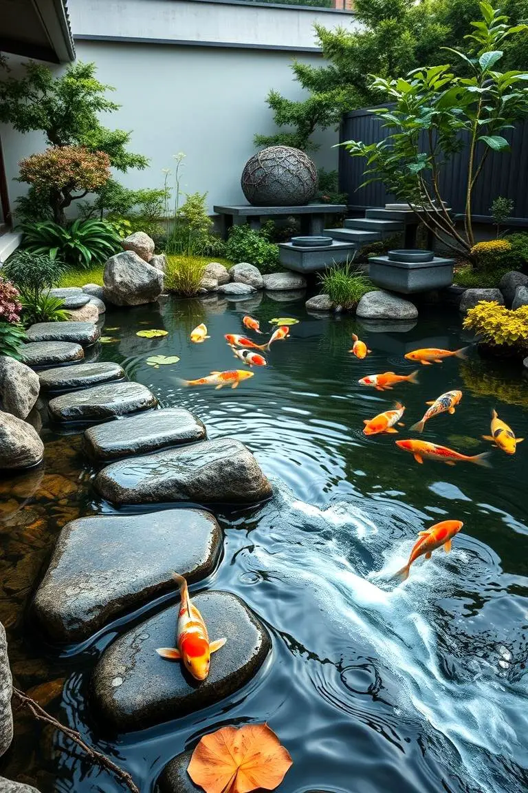 Tranquil Koi Pond Retreat