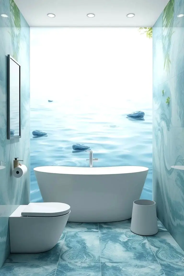Bathroom Oasis Mural