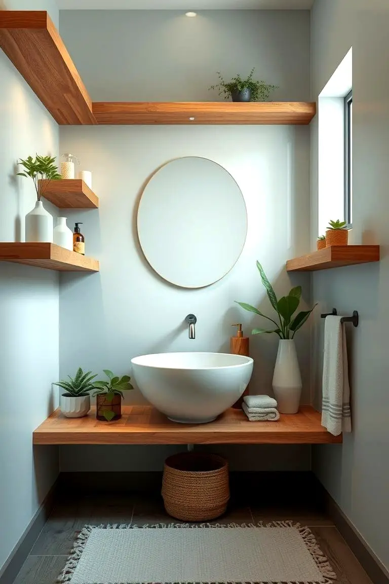 Eco-Friendly Bamboo Shelves