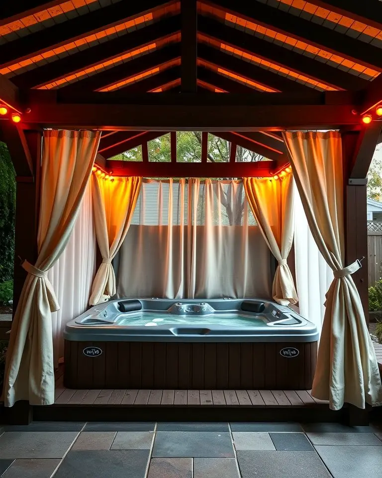 Curtain-Enclosed Pergola