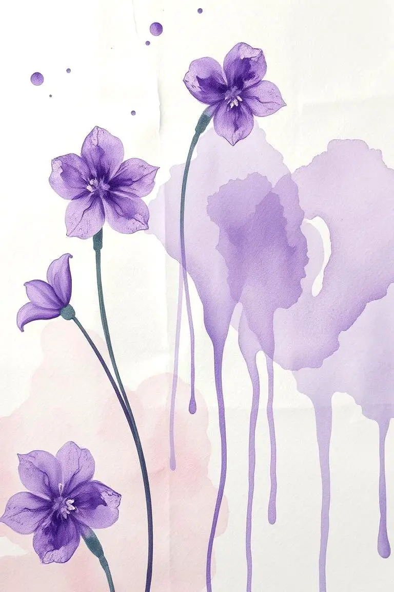 Watercolor Garden Mural