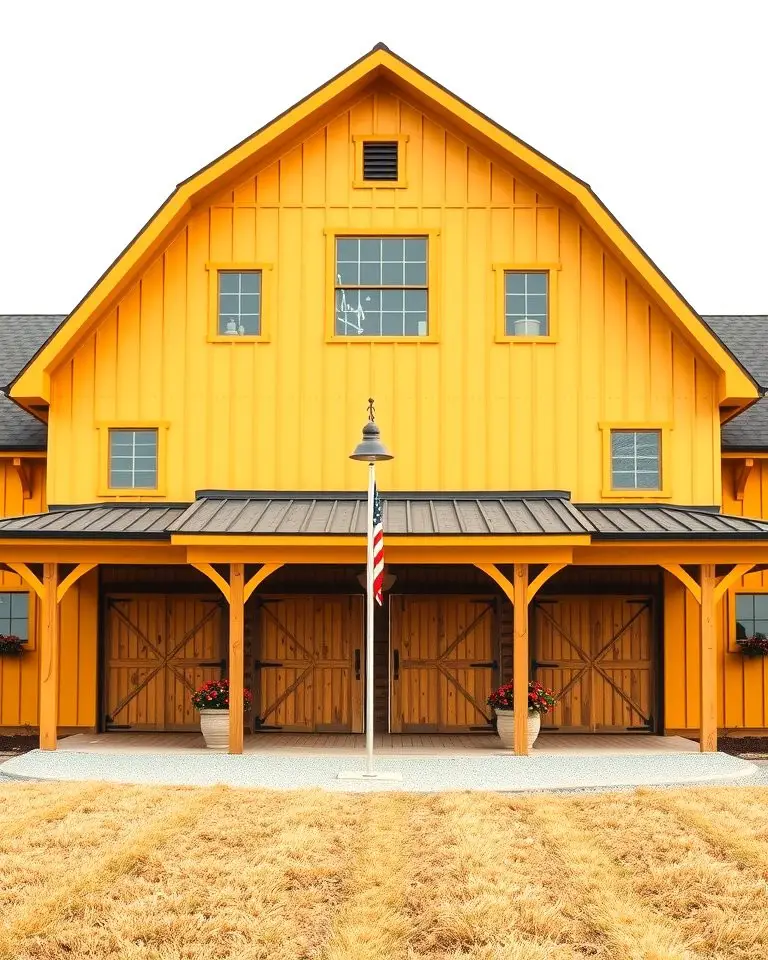 Rustic Yellow Barn-Style Homes