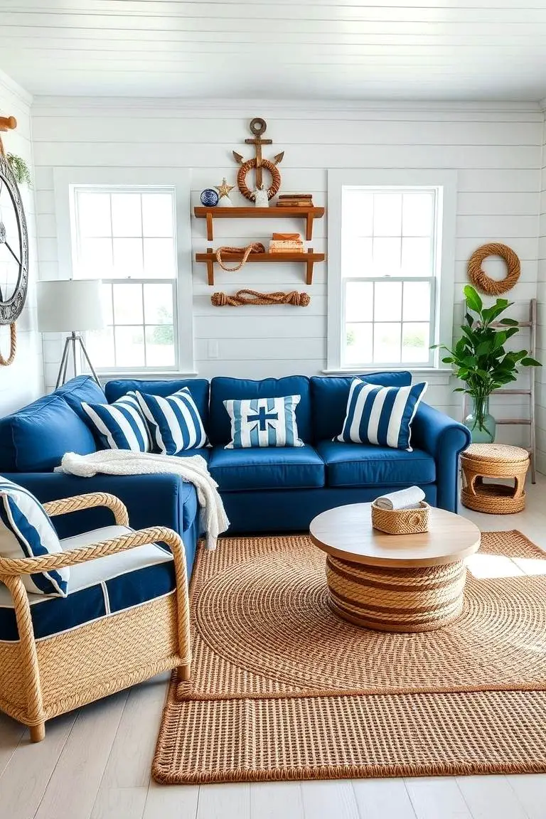 Blue and White Nautical