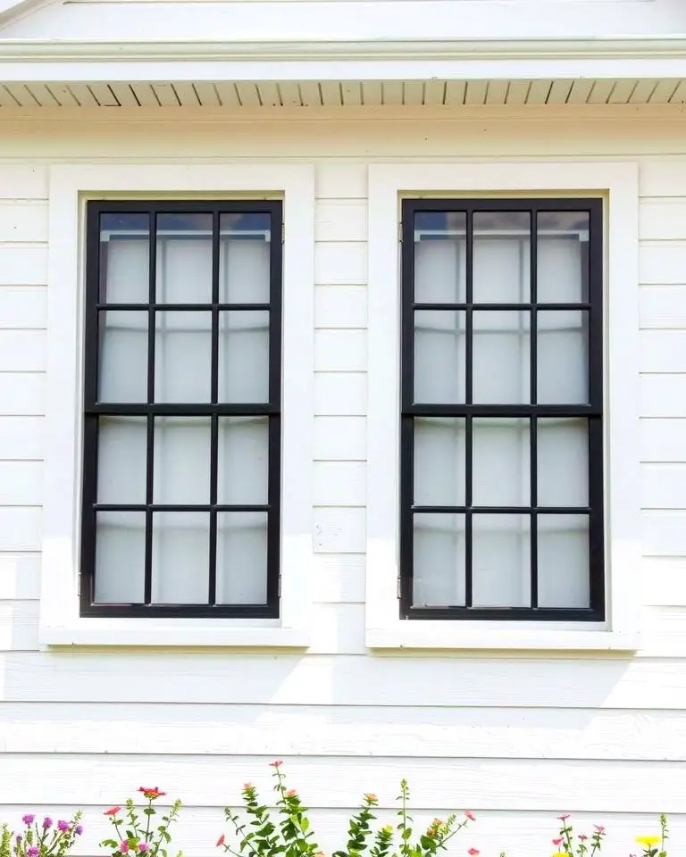 Adding Black Window Grilles for a Vintage Touch
