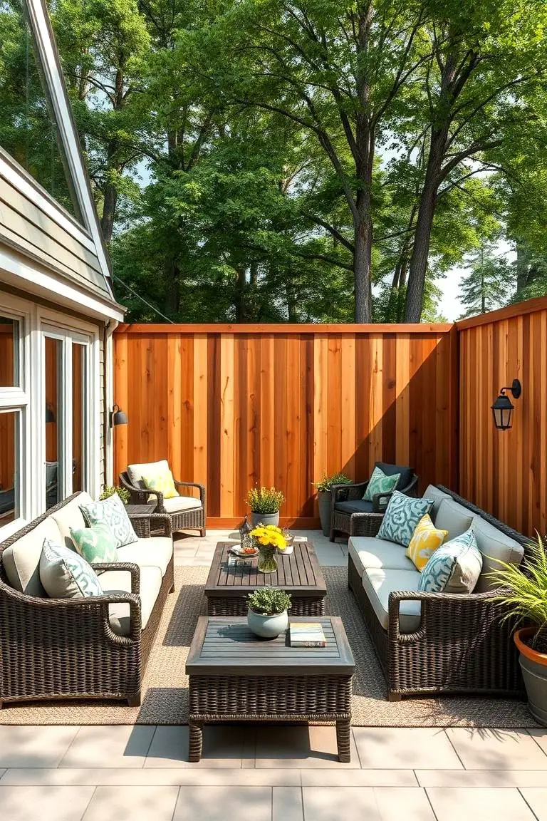 Cedar Fence for Outdoor Living