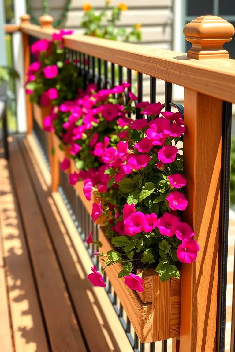 Integrated Planter Railing for Greenery