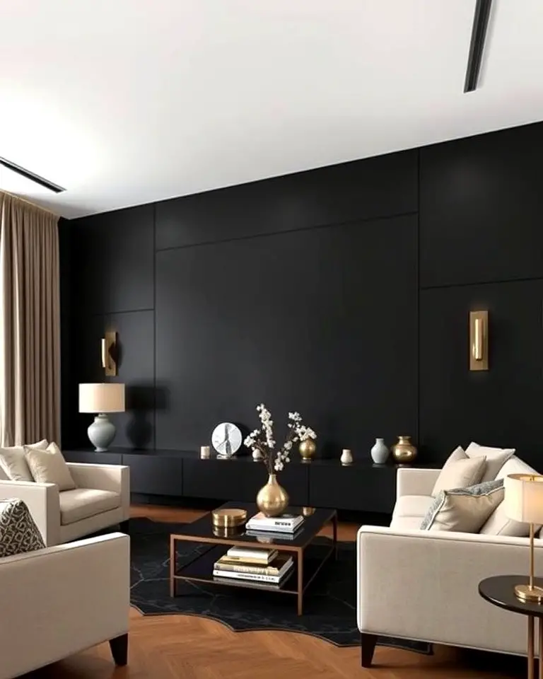 Dramatic Living Room Focal Point