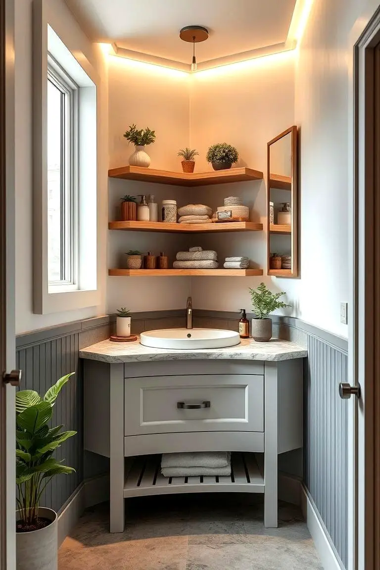 Compact Corner Vanity Fit