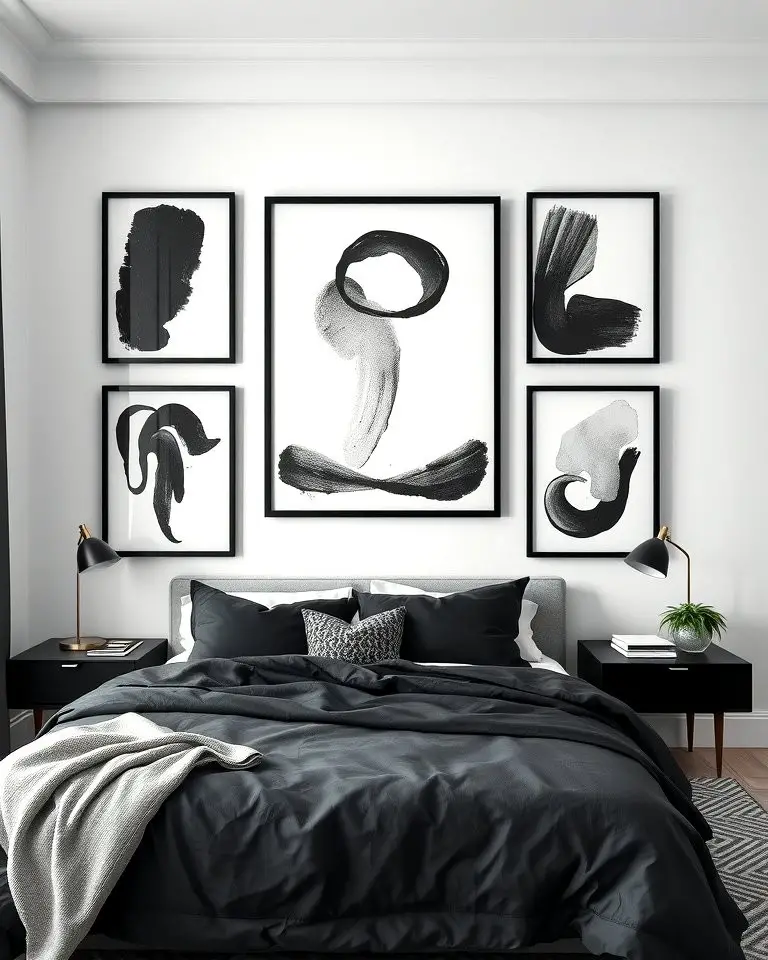 Abstract Black and White Art