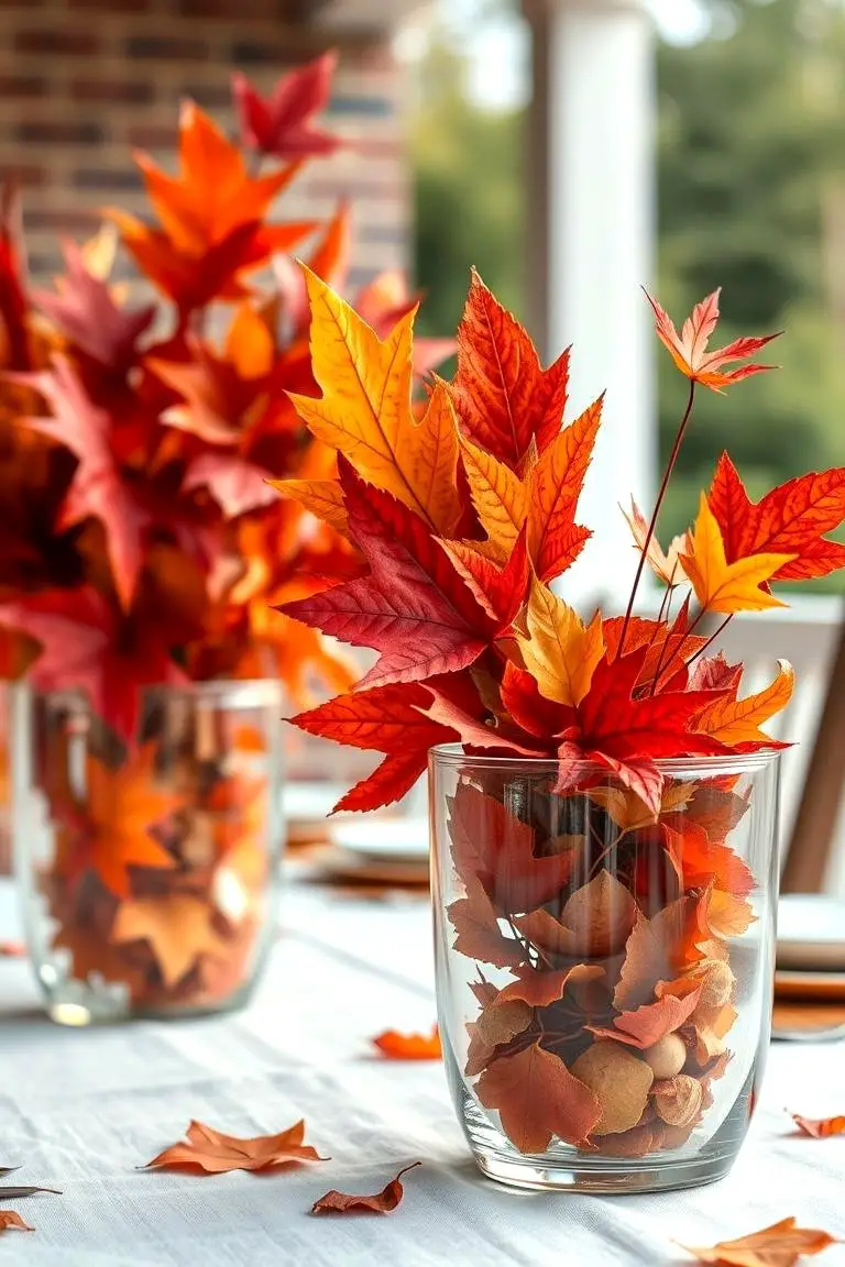 Fallen Leaf Centerpieces