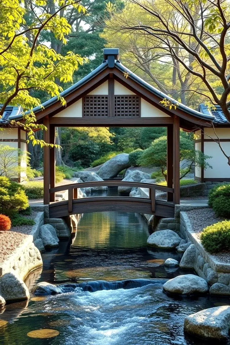 Traditional Bridge Garden
