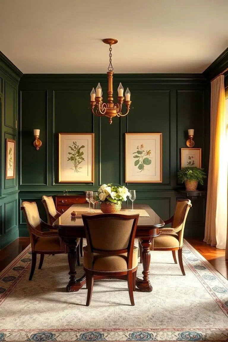 Vintage Charm in Dark Green