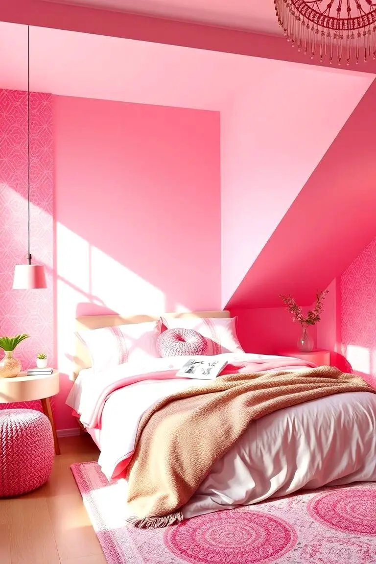 Geometric Pink Pattern Highlights