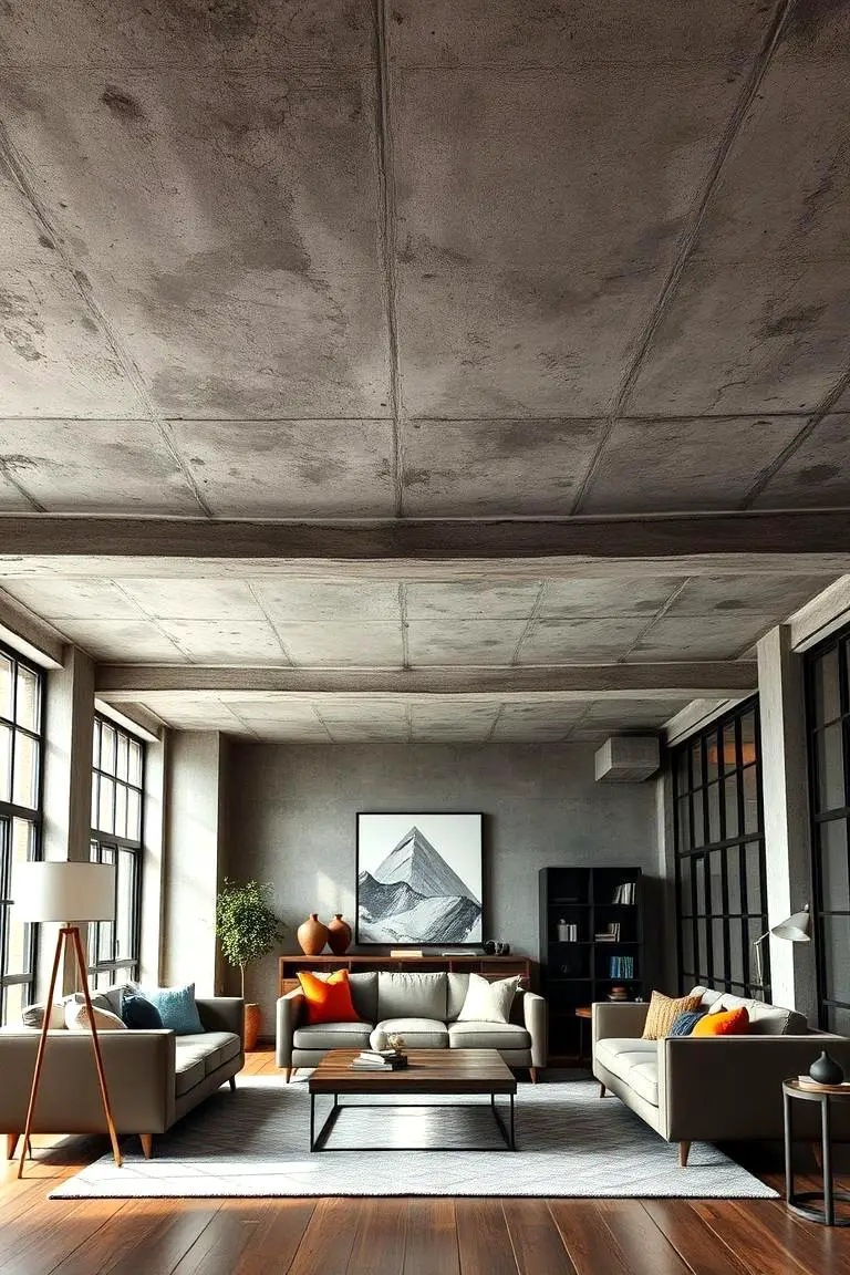 Industrial Concrete Look Ceiling