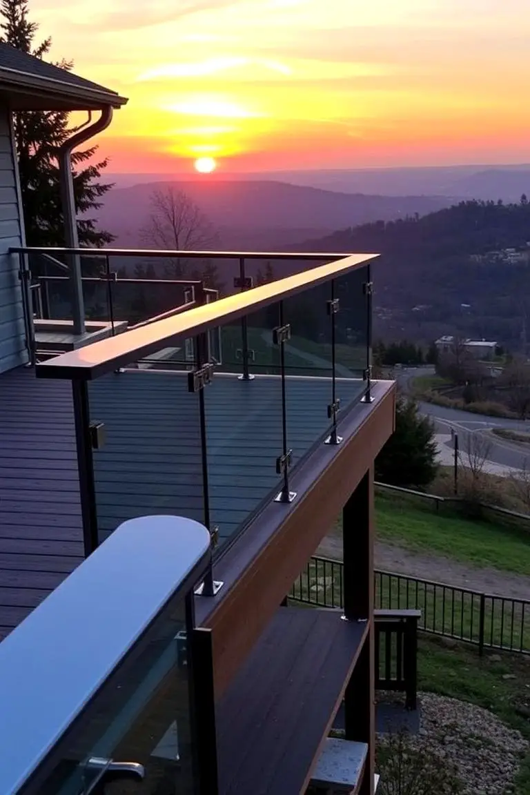 Dual-Level Railing for Multi-Tiered Decks