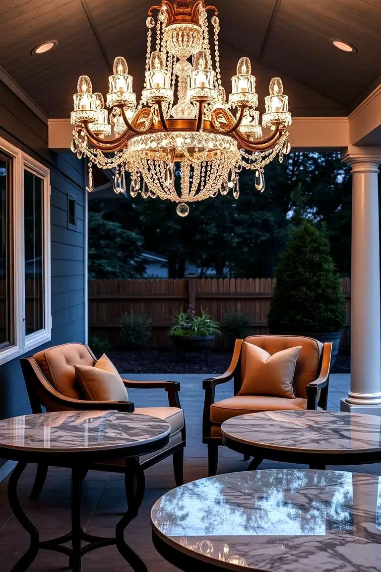 Outdoor Chandelier Glam