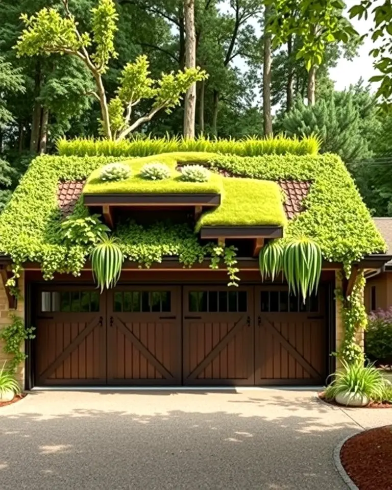 Detached Garage with Green Roof