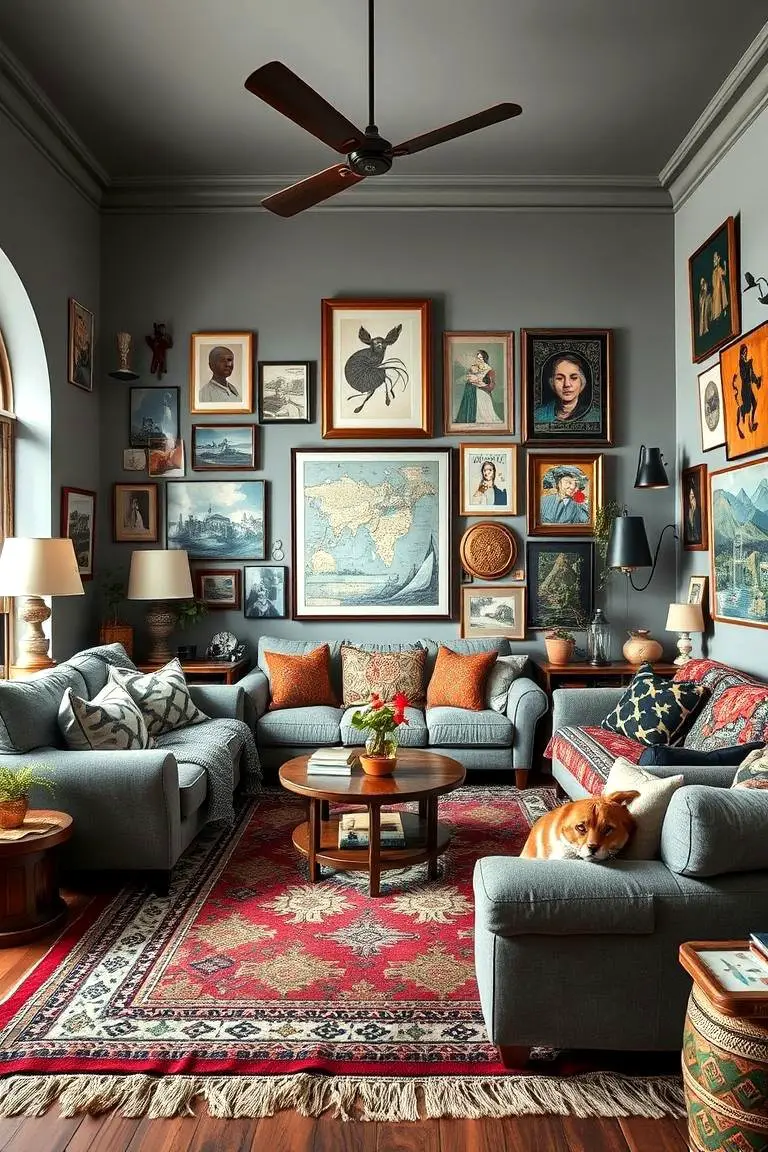 Eclectic Gray with Personalized Decor
