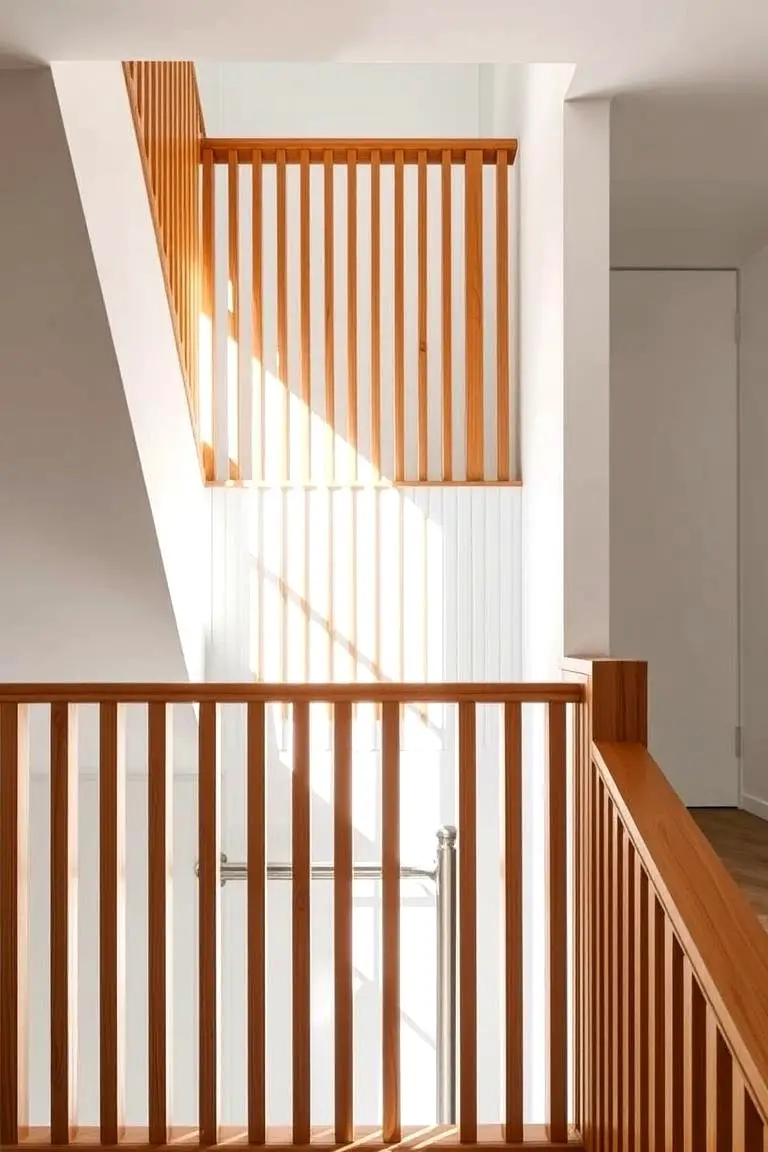 Vertical Wood Slat Railing