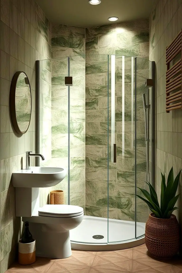 Eco-Friendly Green Shower Corner