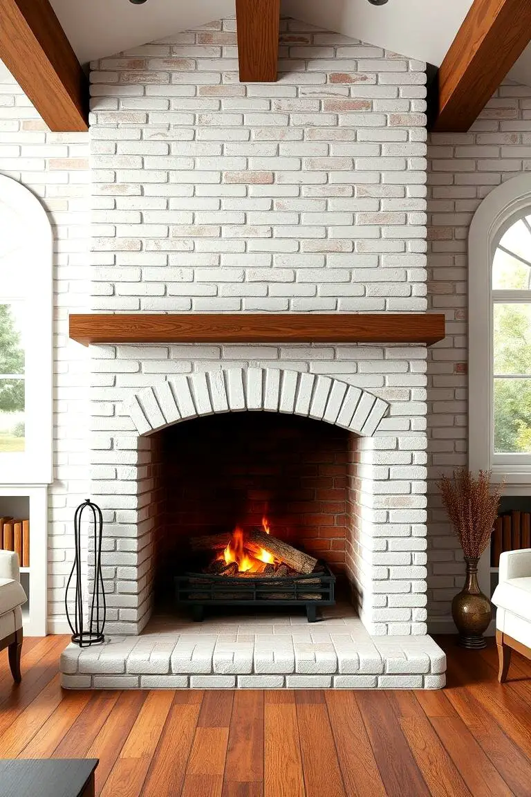 Traditional White Brick Warmth