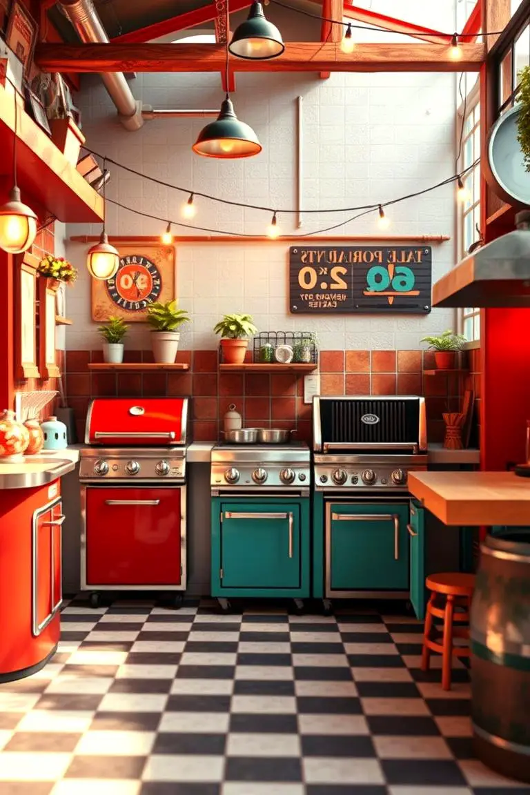 Vintage BBQ with Retro Charm