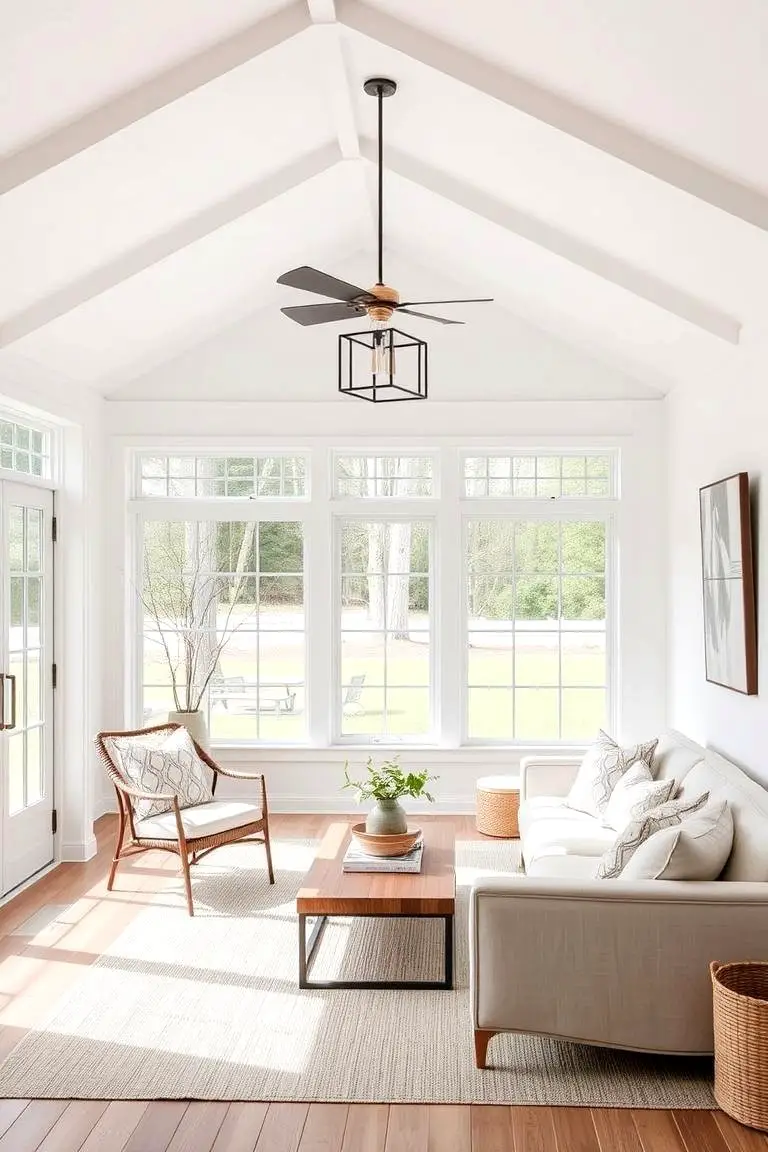 Minimalist Farmhouse Sunroom