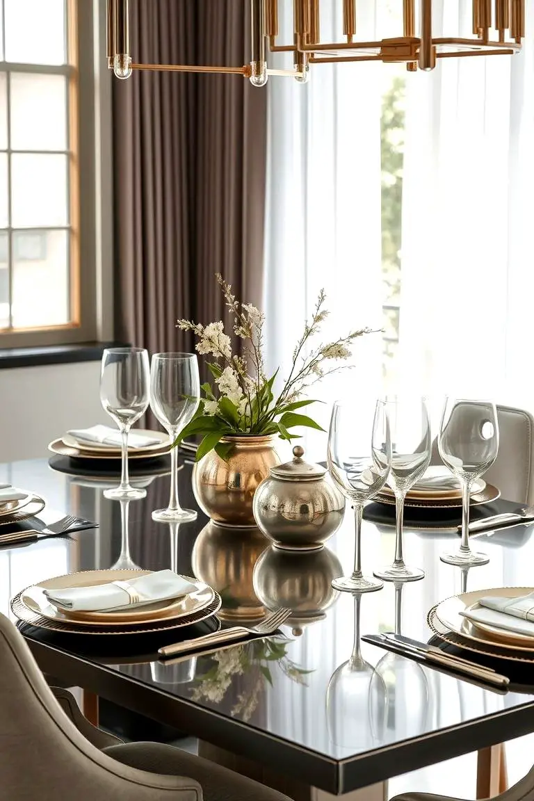 Sleek Metallic Accents