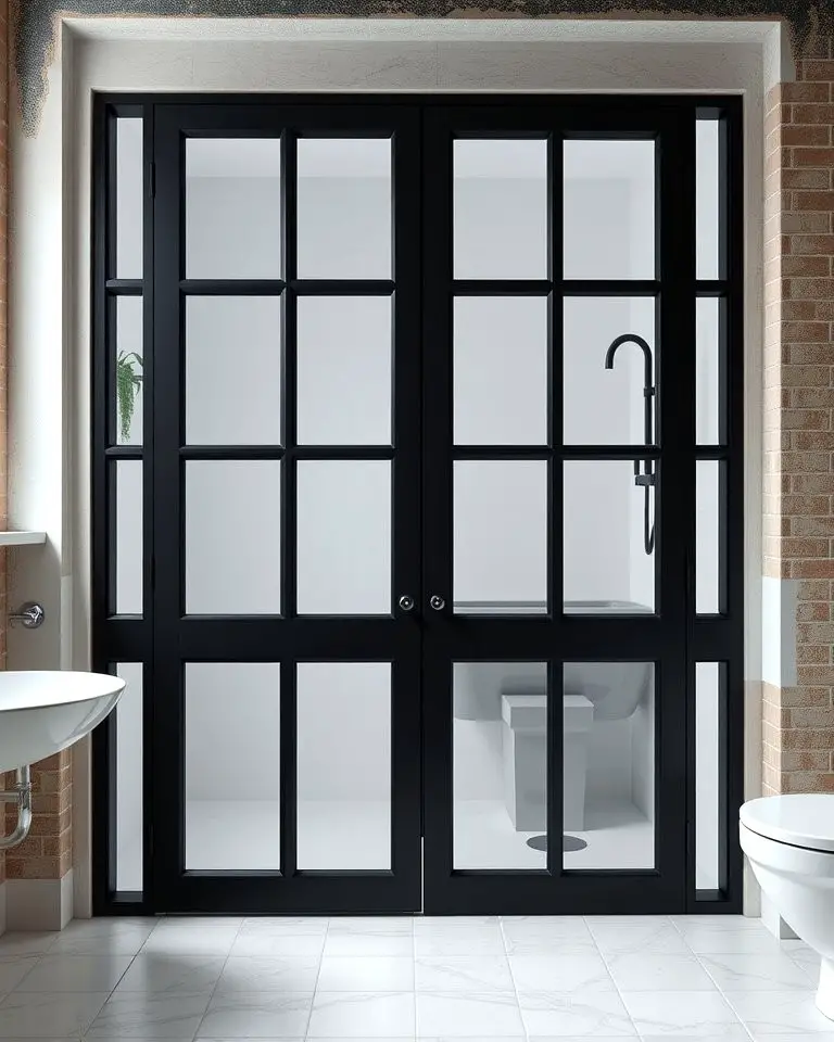 Black Framed Door for Industrial Charm