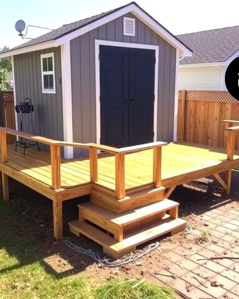 Raised Wooden Deck