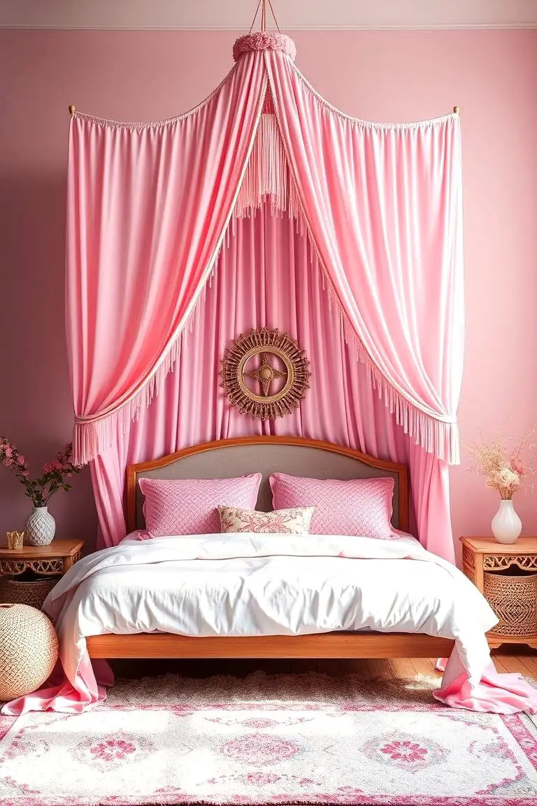 Boho-Chic Bed Canopy Style