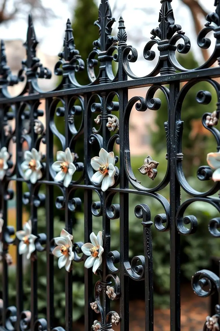 Wrought Iron with Floral Designs