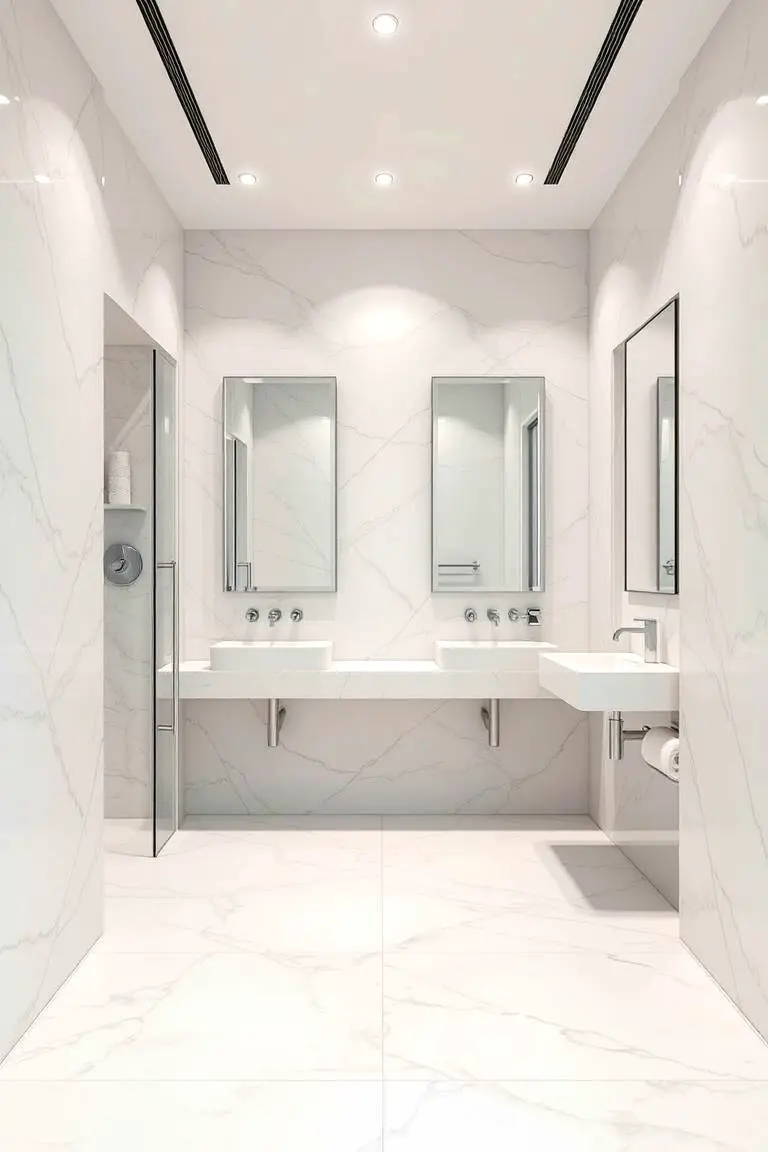 Minimalist Marble Bathroom Design