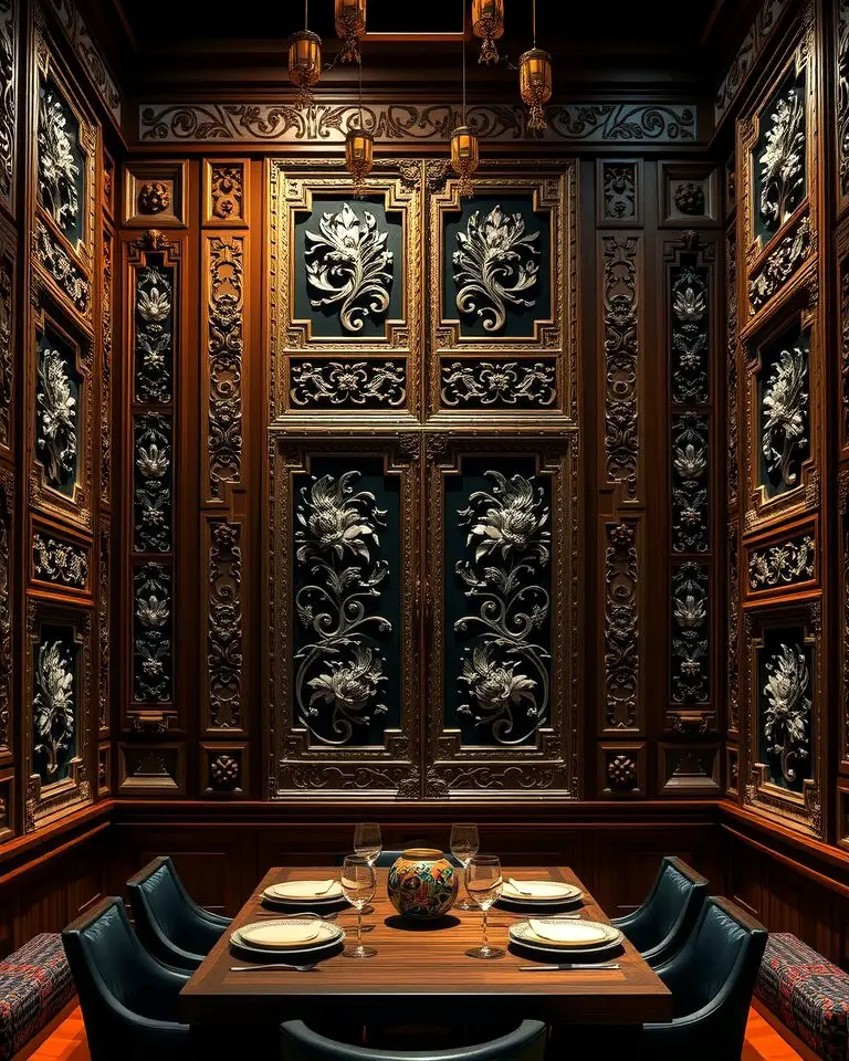 Intricate Carved Wood Panels