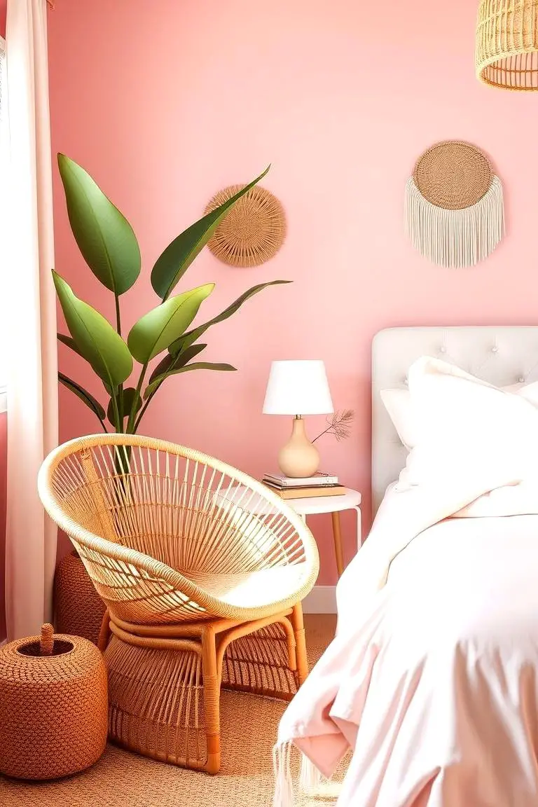 Rattan Accent Chair with Flair
