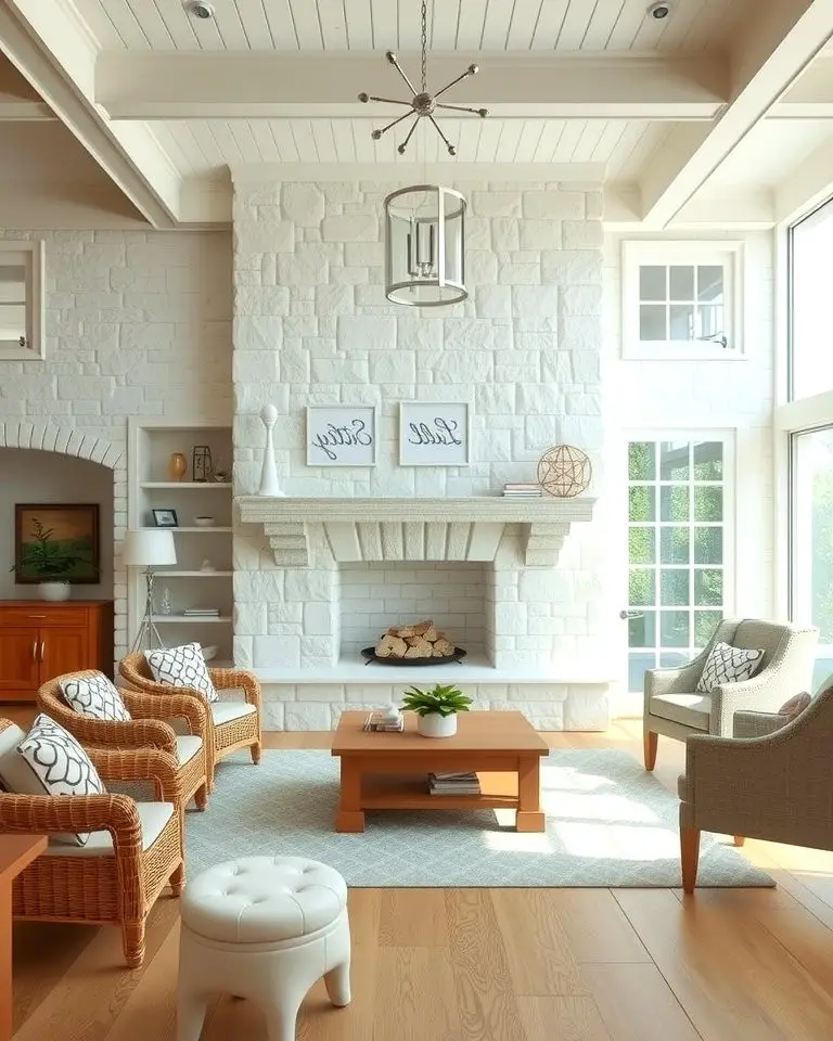 Coastal Vibes with Whitewashed Stone