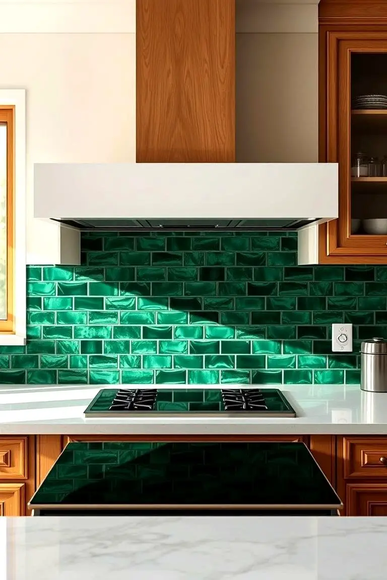 Emerald Backsplash Brilliance