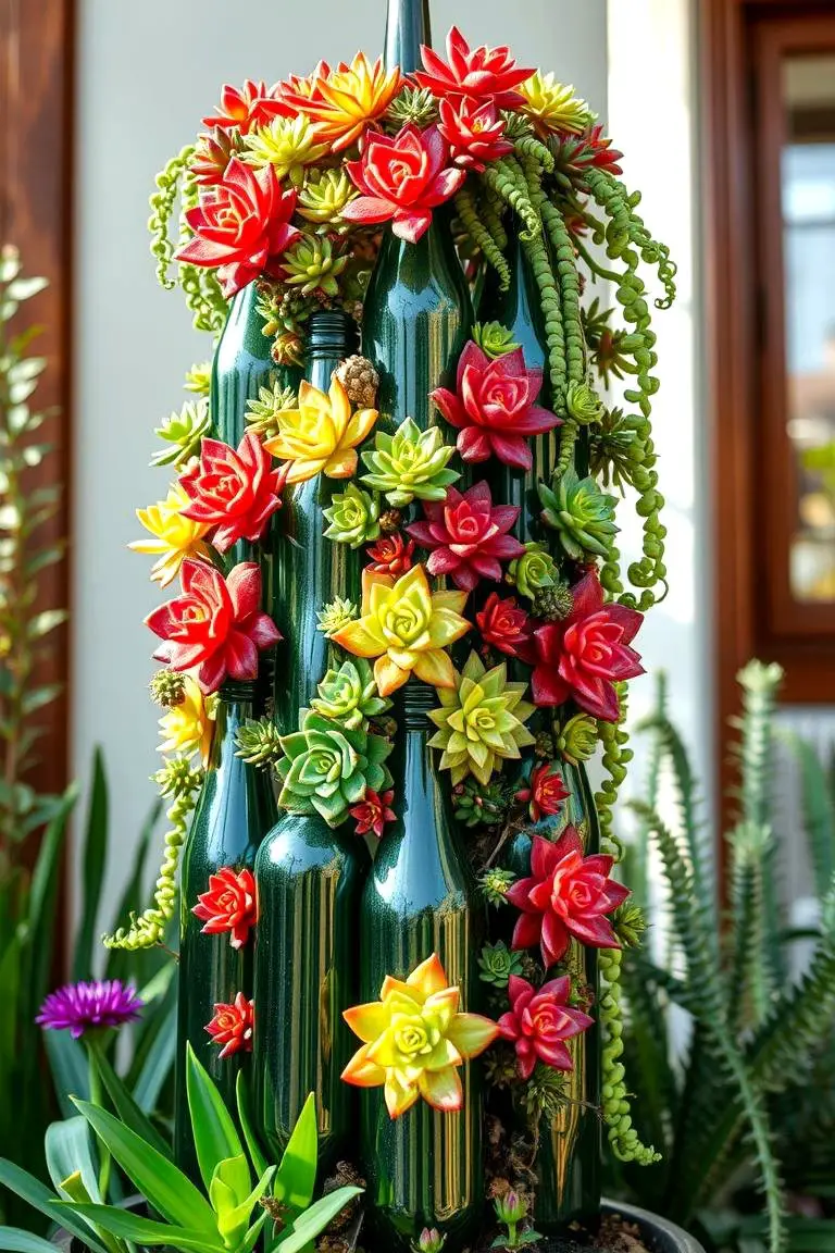 Eco-Friendly Recycled Bottle Garden